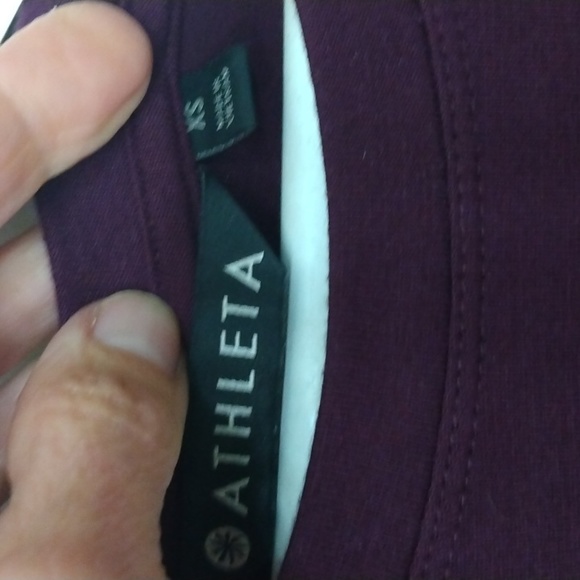 ATHLETA BURGUNDY OVERSIZED LONG SLEEVE TOP SIZE XS - Picture 2 of 6